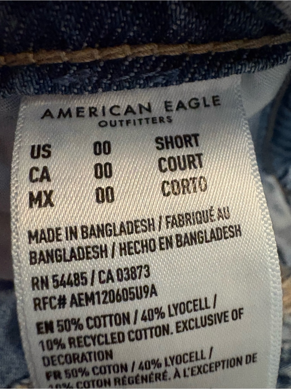 American Eagle Outfitters Men’s Light Blue Slim Jeans - Short